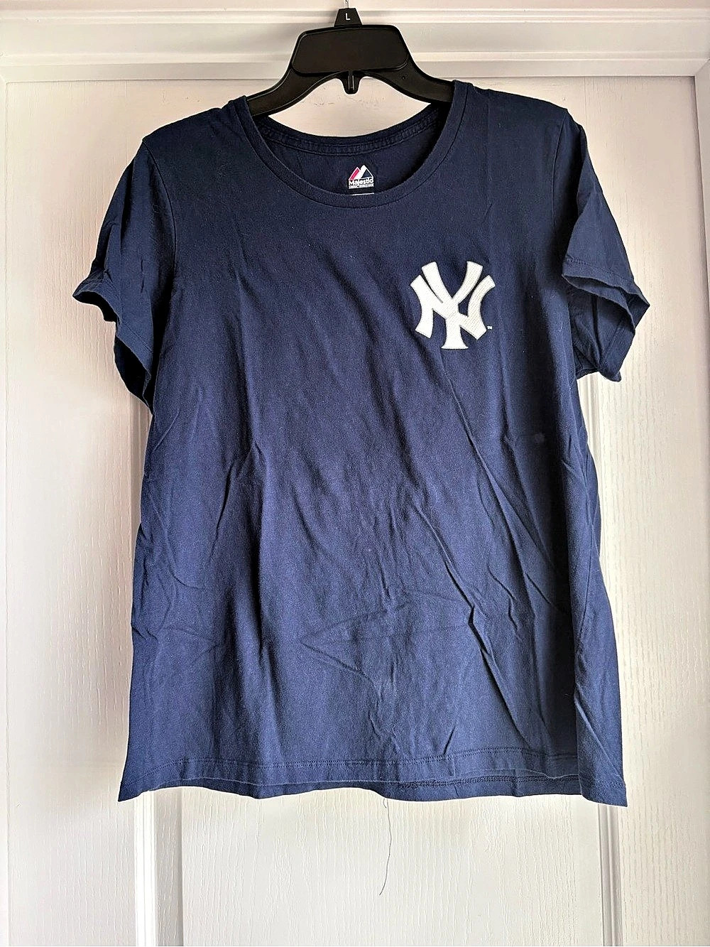 Majestic Derek Jeter #2 Women’s Blue Baseball Tee Size XXL